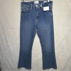 NWT FRAME Jeans Womens 29 Le Crop Mini Boot Blue Denim Jeans